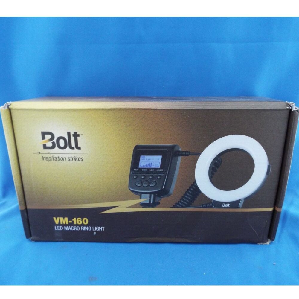 Bolt VM-160 LED Macro Ring Light Automatic-Power 6-Levels Brightness Adjustment
